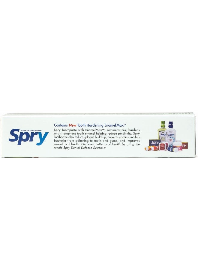 Spry Xylitol Toothpaste with Fluoride, Natural Spearmint, Anti-Cavity, 5 oz - Image 4